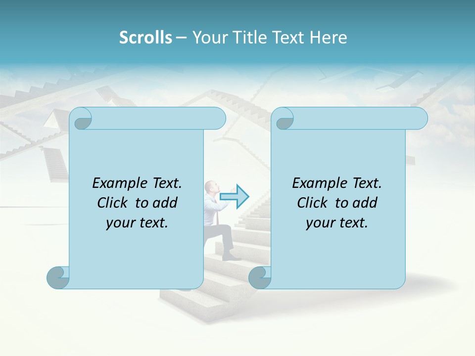 Horizontal Outdoor Man PowerPoint Template