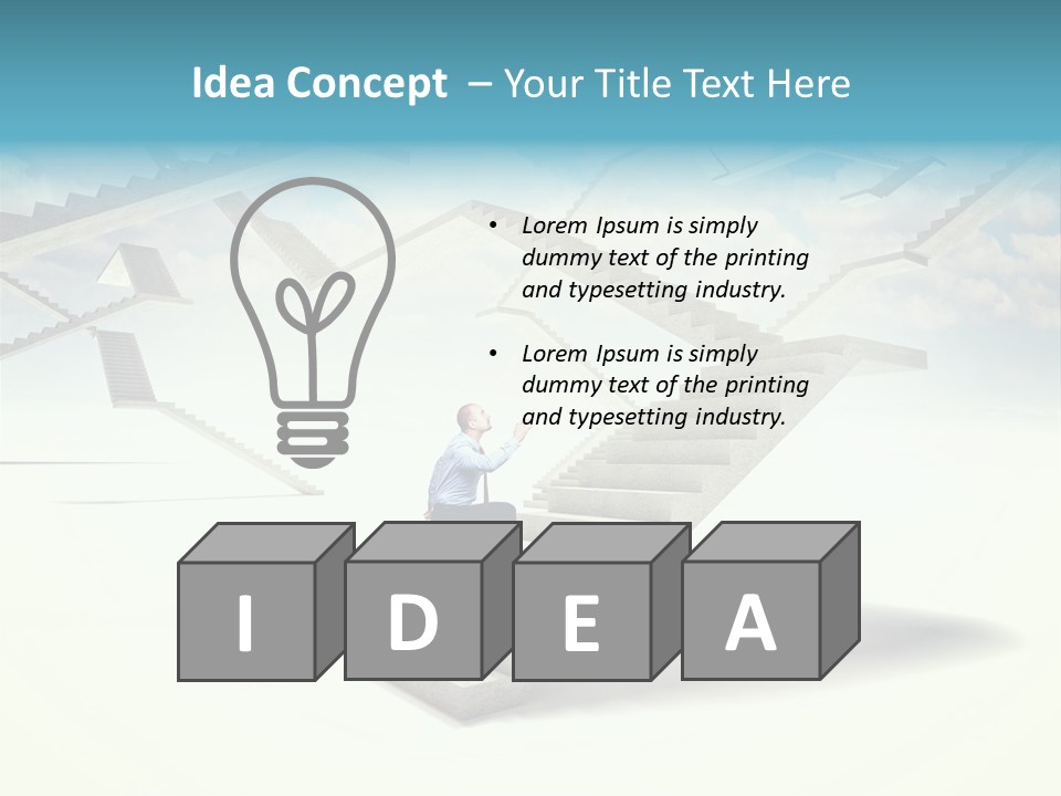 Horizontal Outdoor Man PowerPoint Template