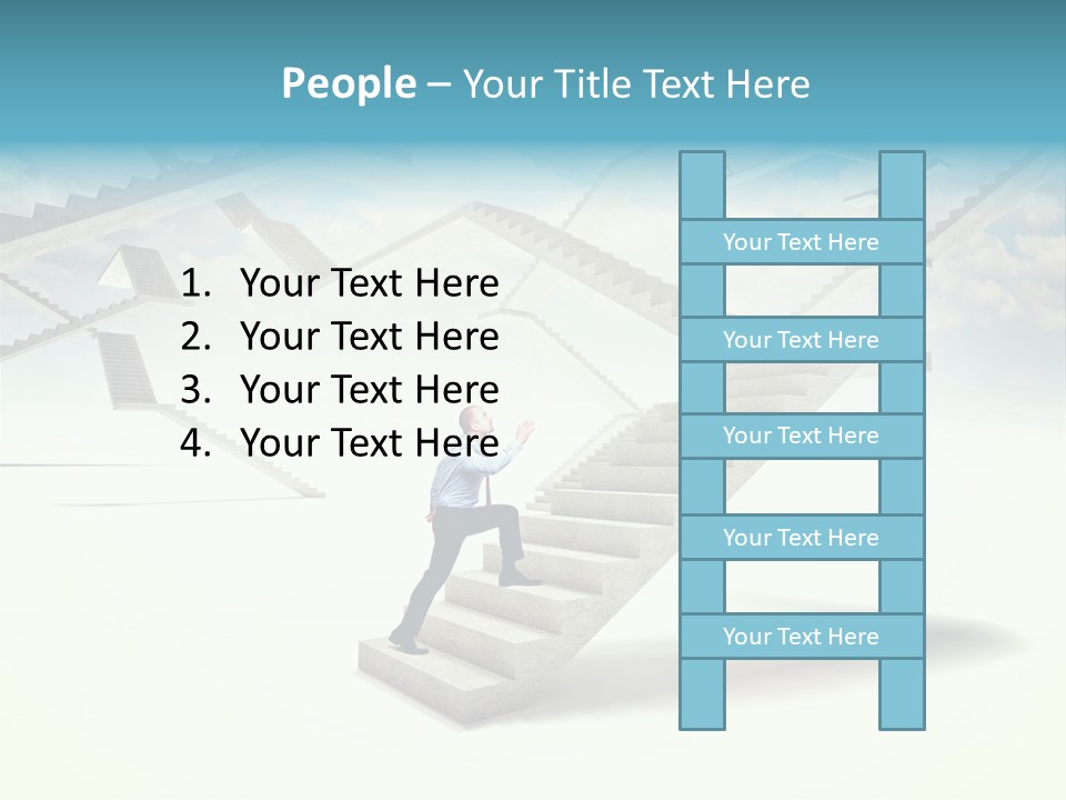 Horizontal Outdoor Man PowerPoint Template