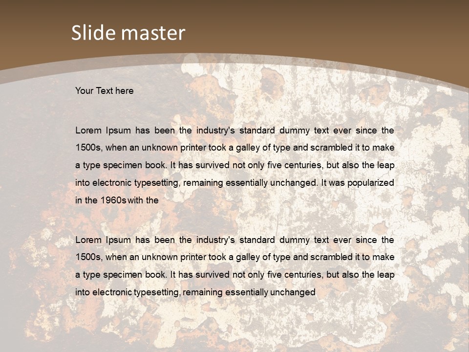 Rough Old Fashioned Abstract PowerPoint Template