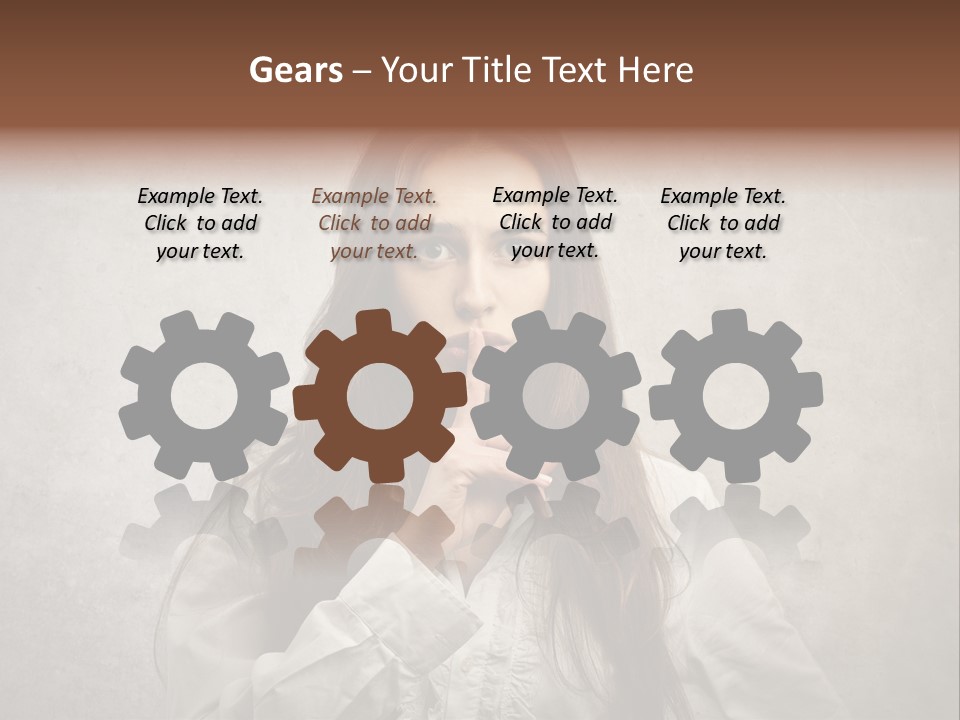 Hand Quietness Mouth PowerPoint Template