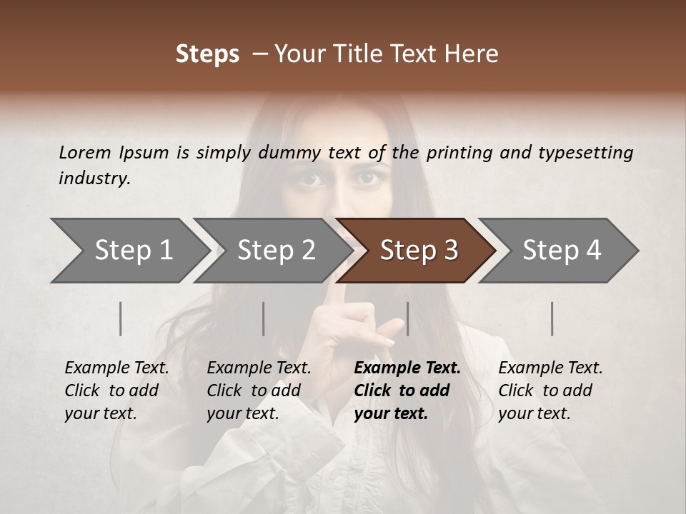 Hand Quietness Mouth PowerPoint Template
