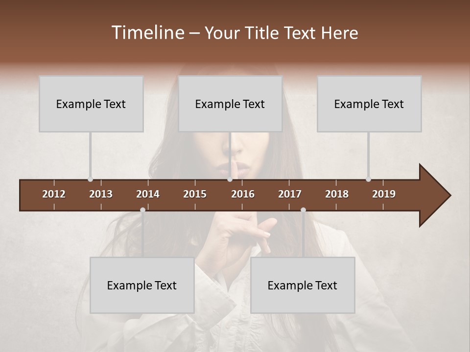 Hand Quietness Mouth PowerPoint Template