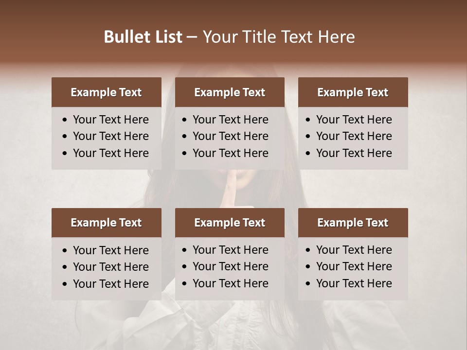 Hand Quietness Mouth PowerPoint Template