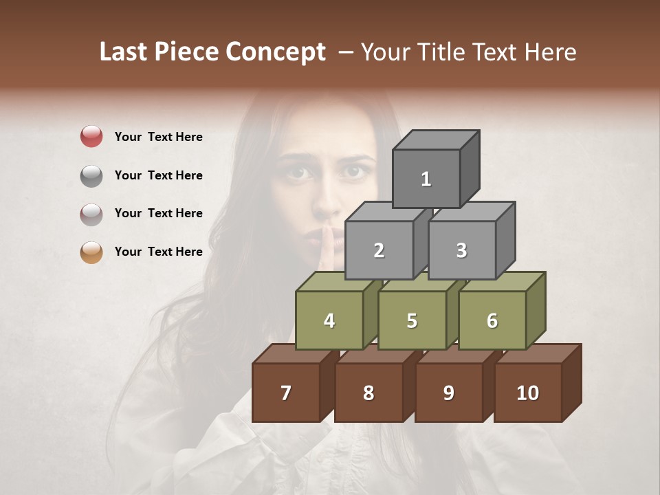 Hand Quietness Mouth PowerPoint Template