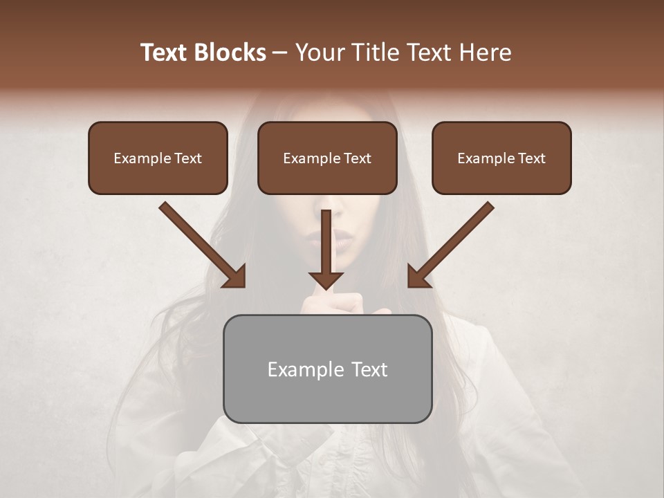 Hand Quietness Mouth PowerPoint Template