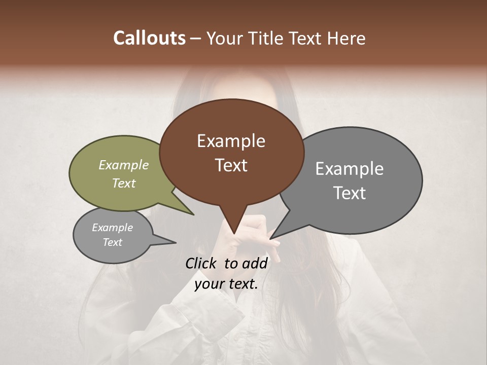 Hand Quietness Mouth PowerPoint Template