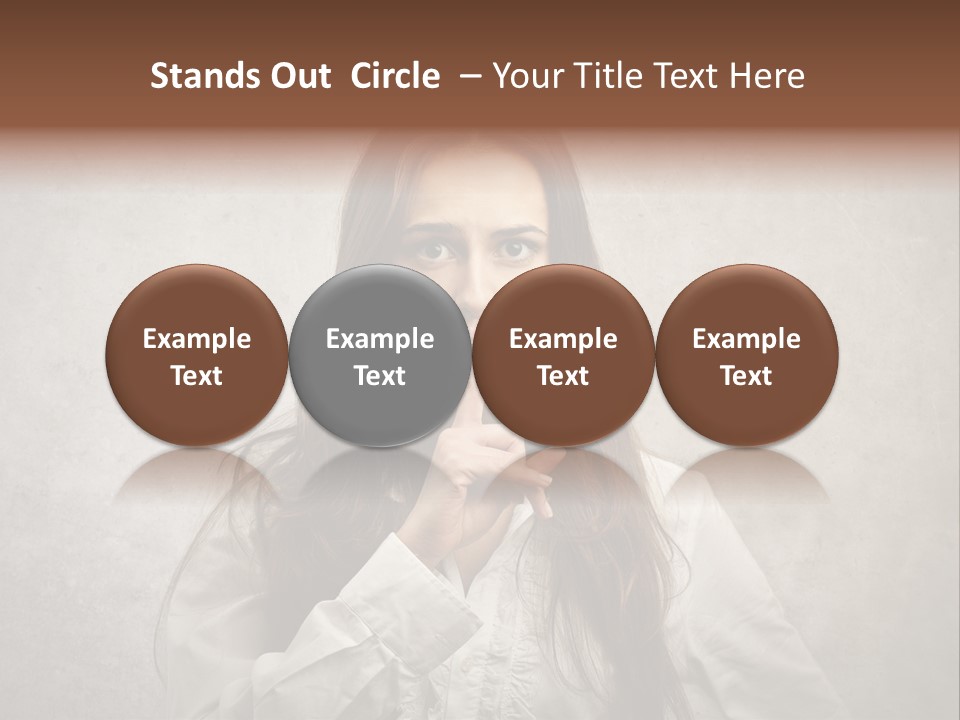 Hand Quietness Mouth PowerPoint Template