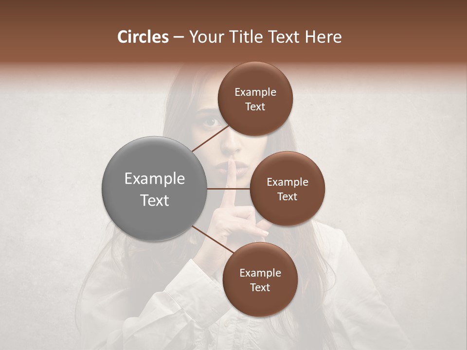 Hand Quietness Mouth PowerPoint Template