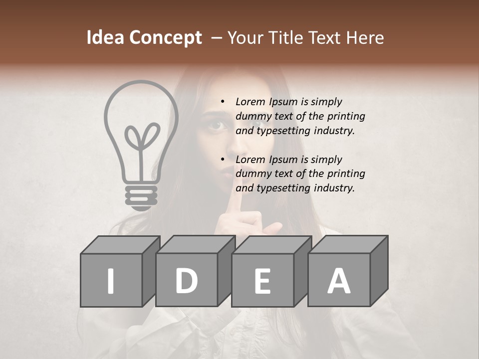 Hand Quietness Mouth PowerPoint Template