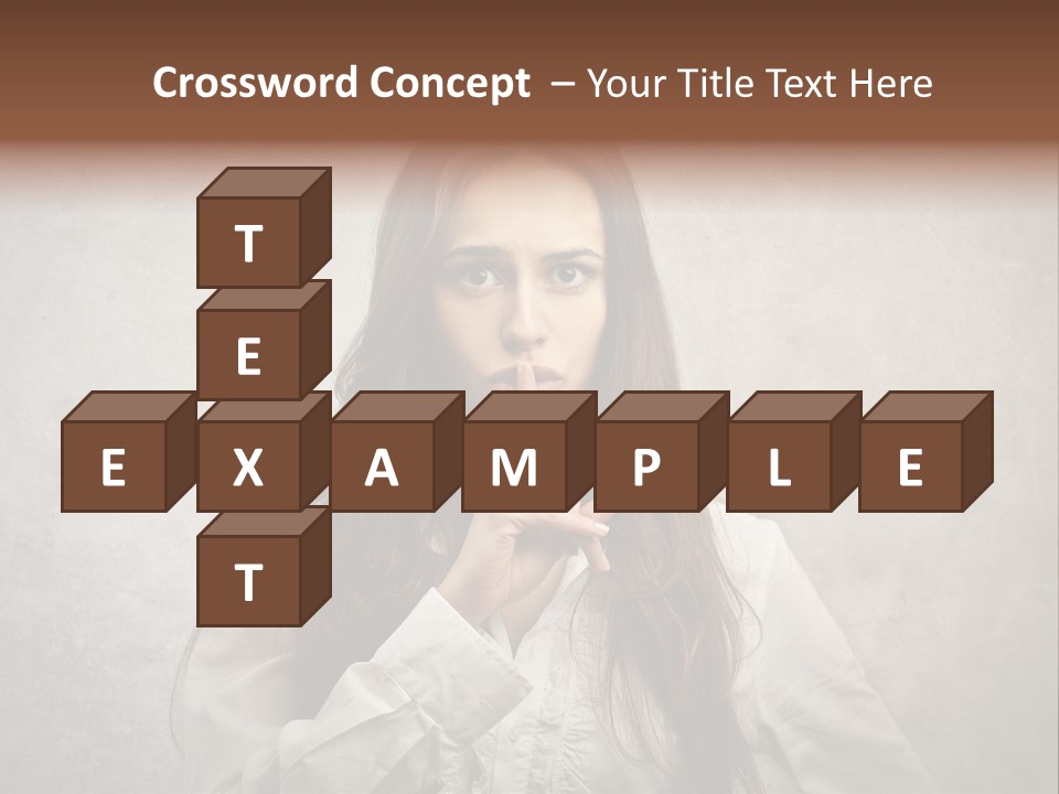 Hand Quietness Mouth PowerPoint Template