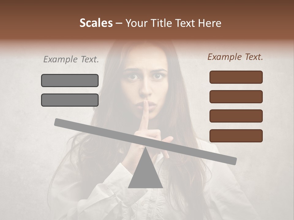 Hand Quietness Mouth PowerPoint Template