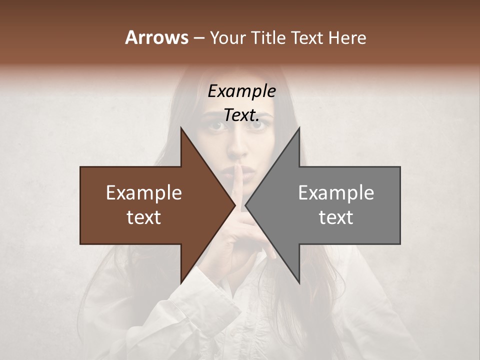 Hand Quietness Mouth PowerPoint Template