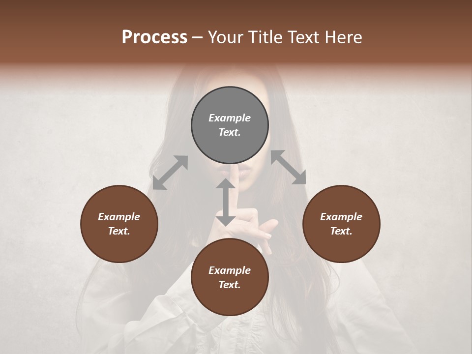 Hand Quietness Mouth PowerPoint Template