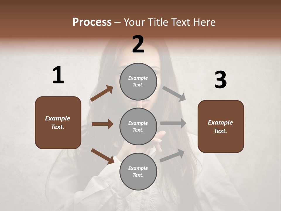 Hand Quietness Mouth PowerPoint Template