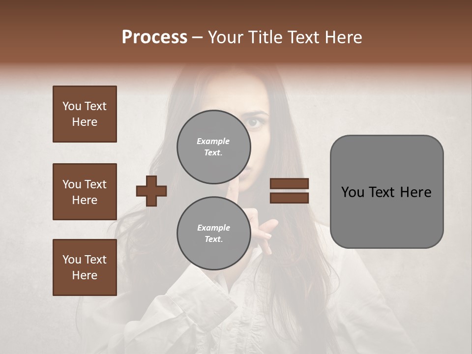 Hand Quietness Mouth PowerPoint Template
