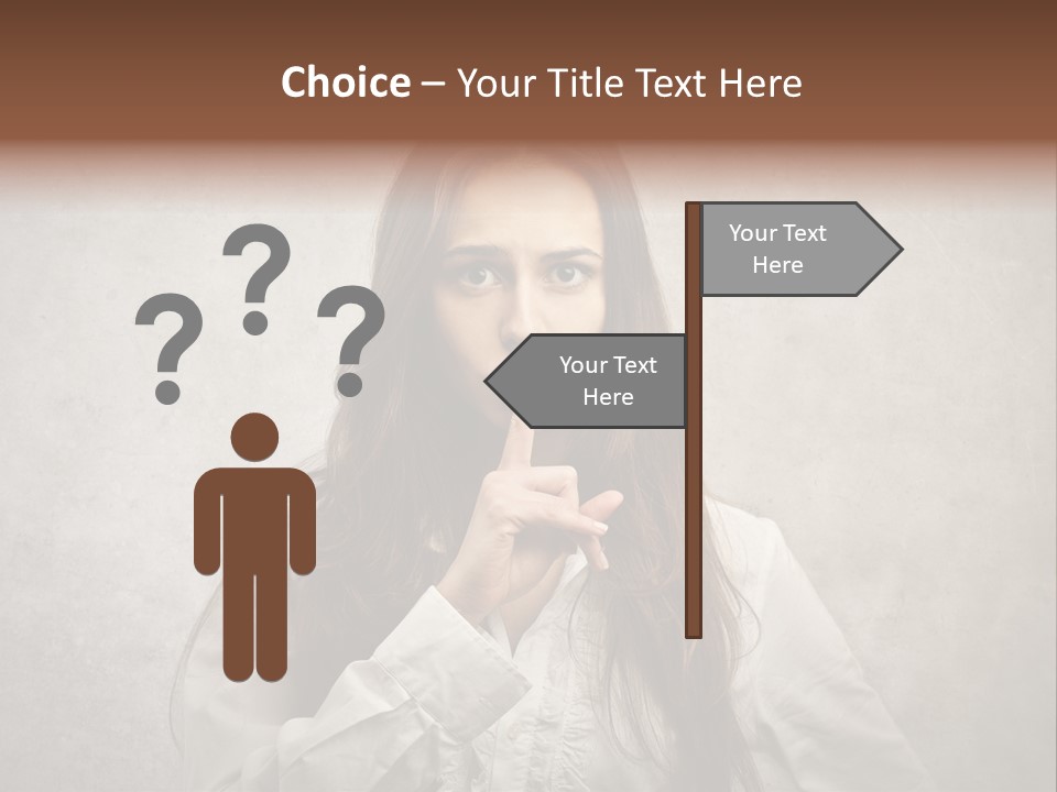 Hand Quietness Mouth PowerPoint Template