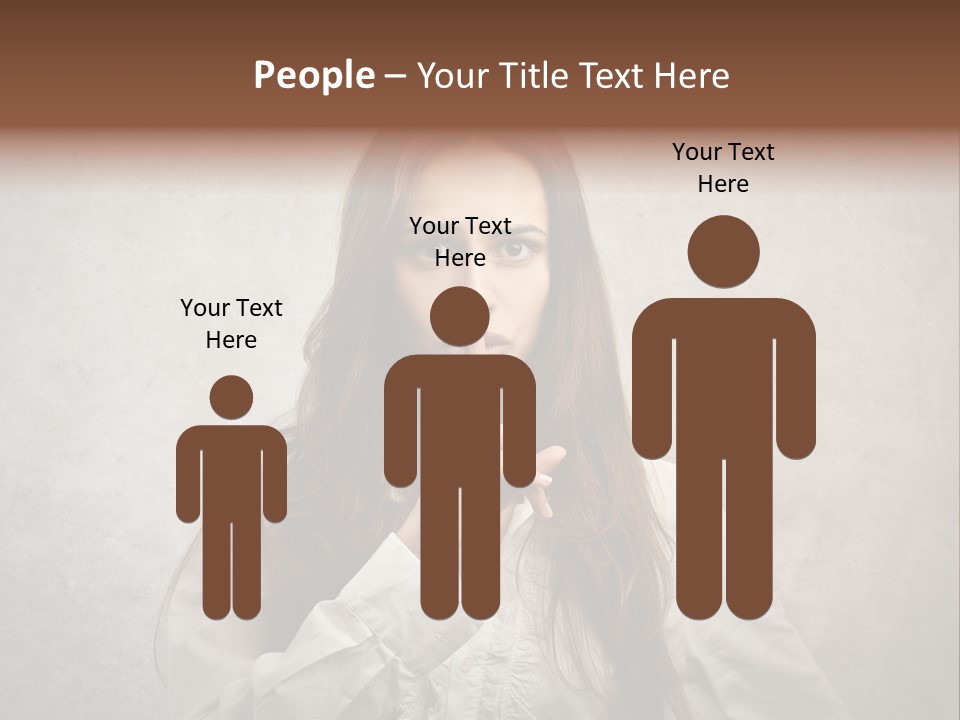 Hand Quietness Mouth PowerPoint Template