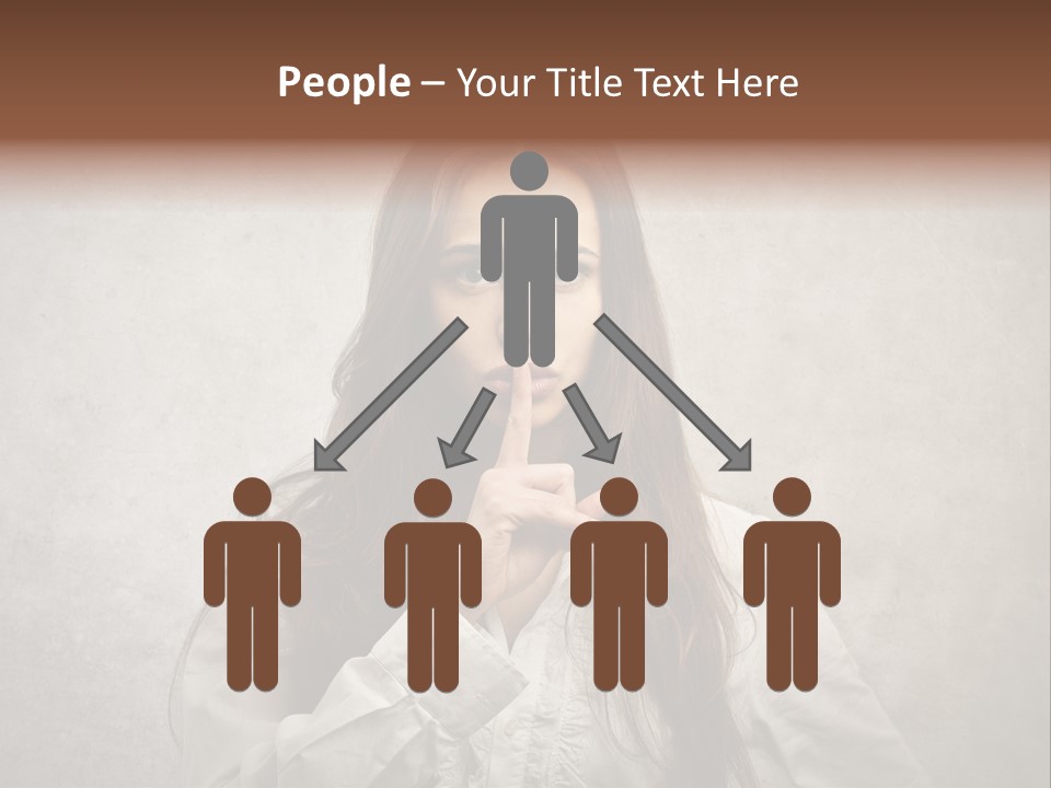 Hand Quietness Mouth PowerPoint Template