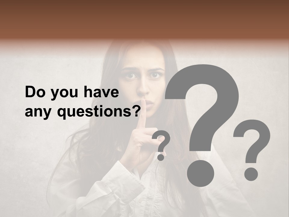 Hand Quietness Mouth PowerPoint Template