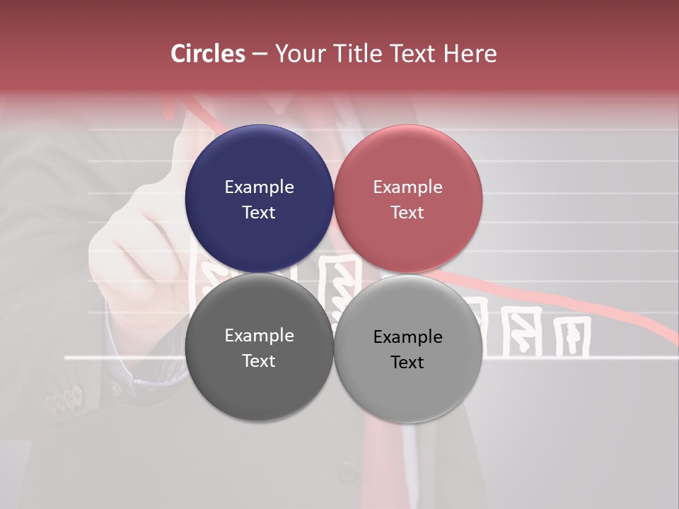 Businessman Touchscreen Successful PowerPoint Template
