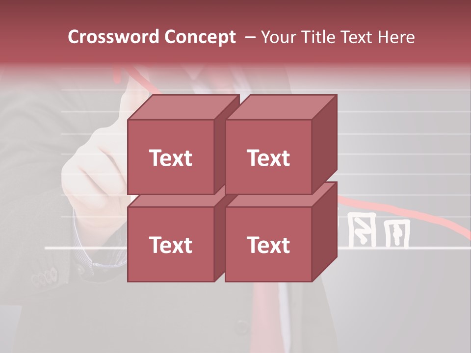 Businessman Touchscreen Successful PowerPoint Template