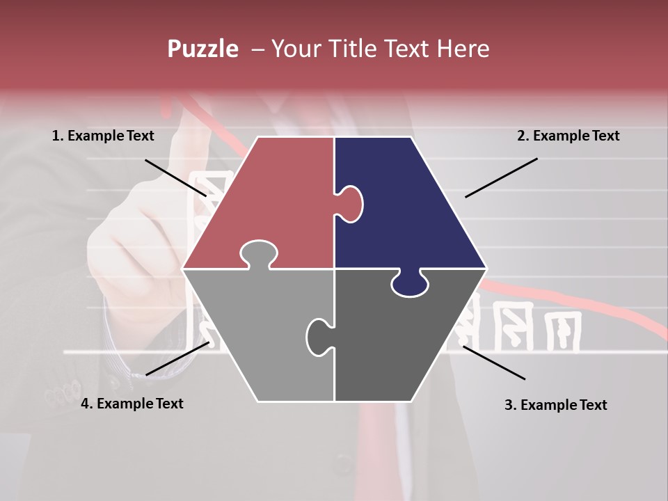 Businessman Touchscreen Successful PowerPoint Template