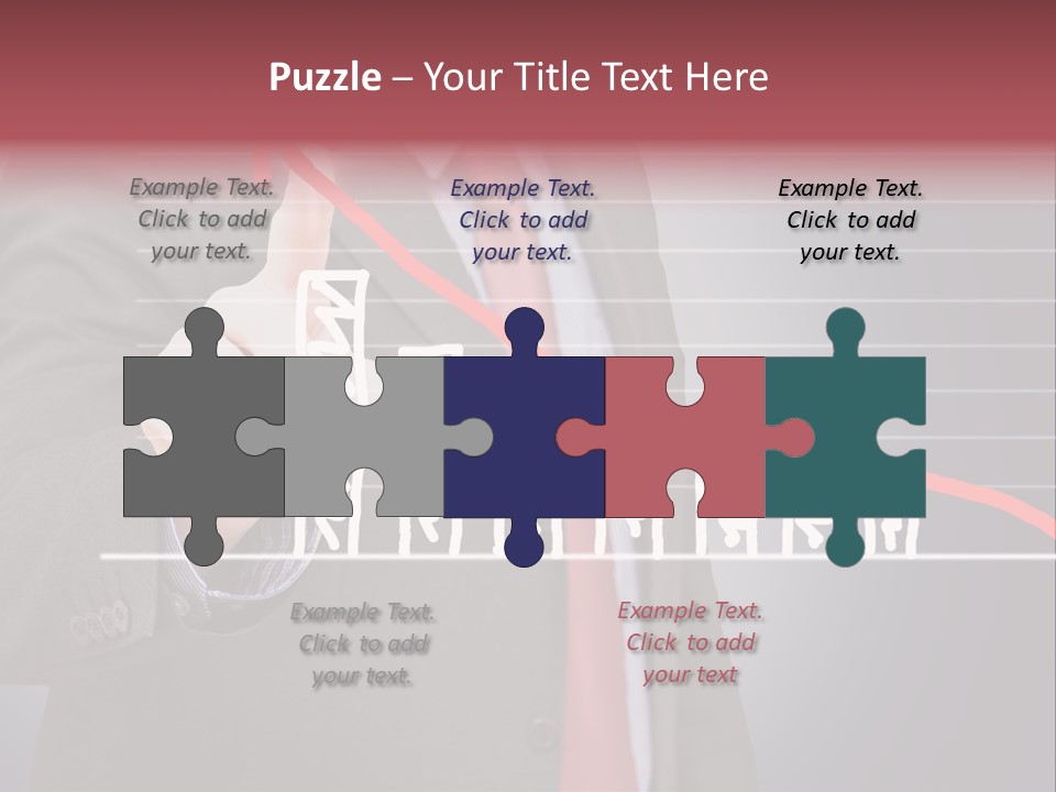 Businessman Touchscreen Successful PowerPoint Template