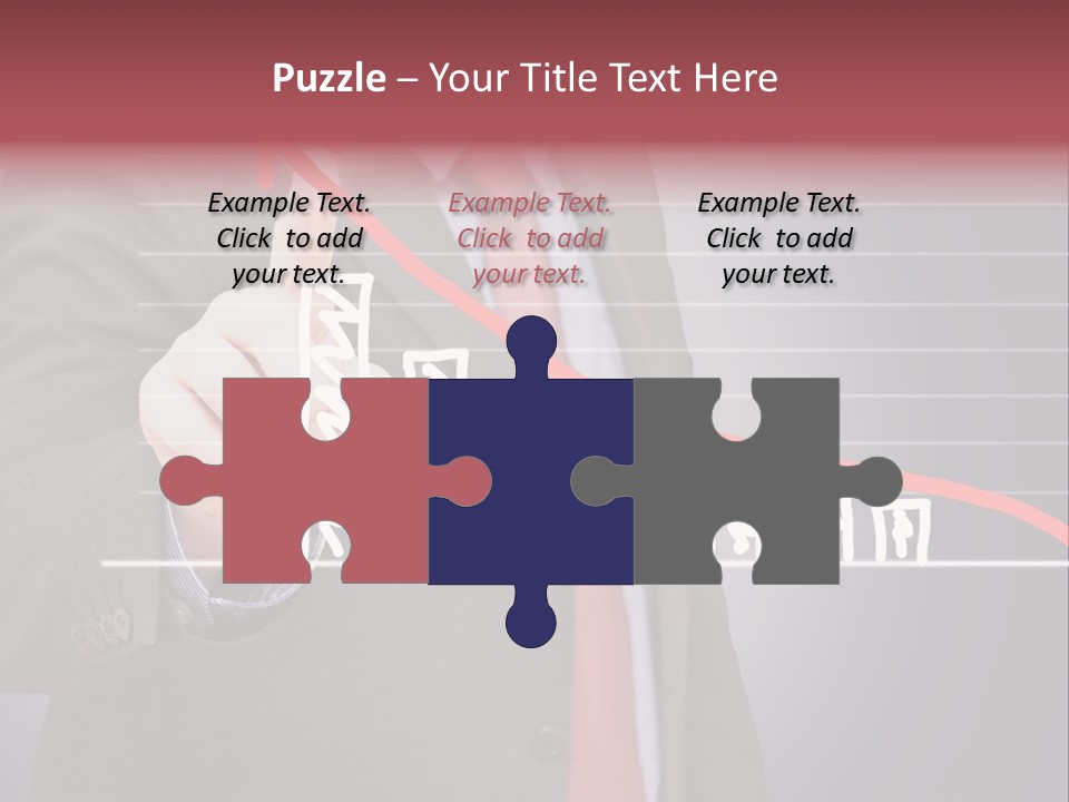 Businessman Touchscreen Successful PowerPoint Template