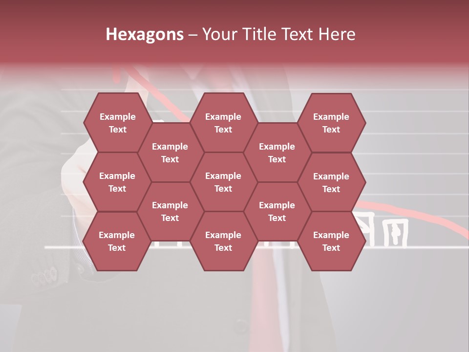 Businessman Touchscreen Successful PowerPoint Template