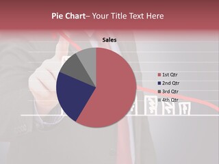 Businessman Touchscreen Successful PowerPoint Template