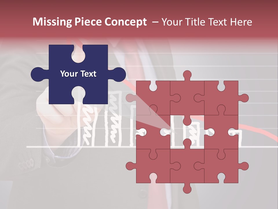 Businessman Touchscreen Successful PowerPoint Template