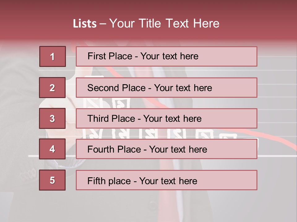 Businessman Touchscreen Successful PowerPoint Template