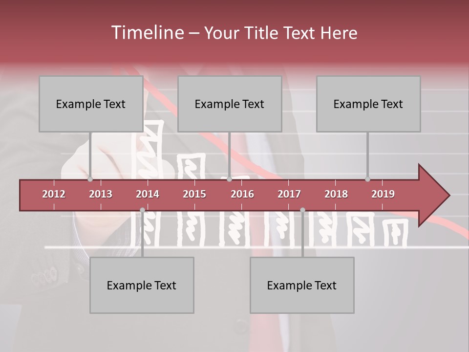 Businessman Touchscreen Successful PowerPoint Template