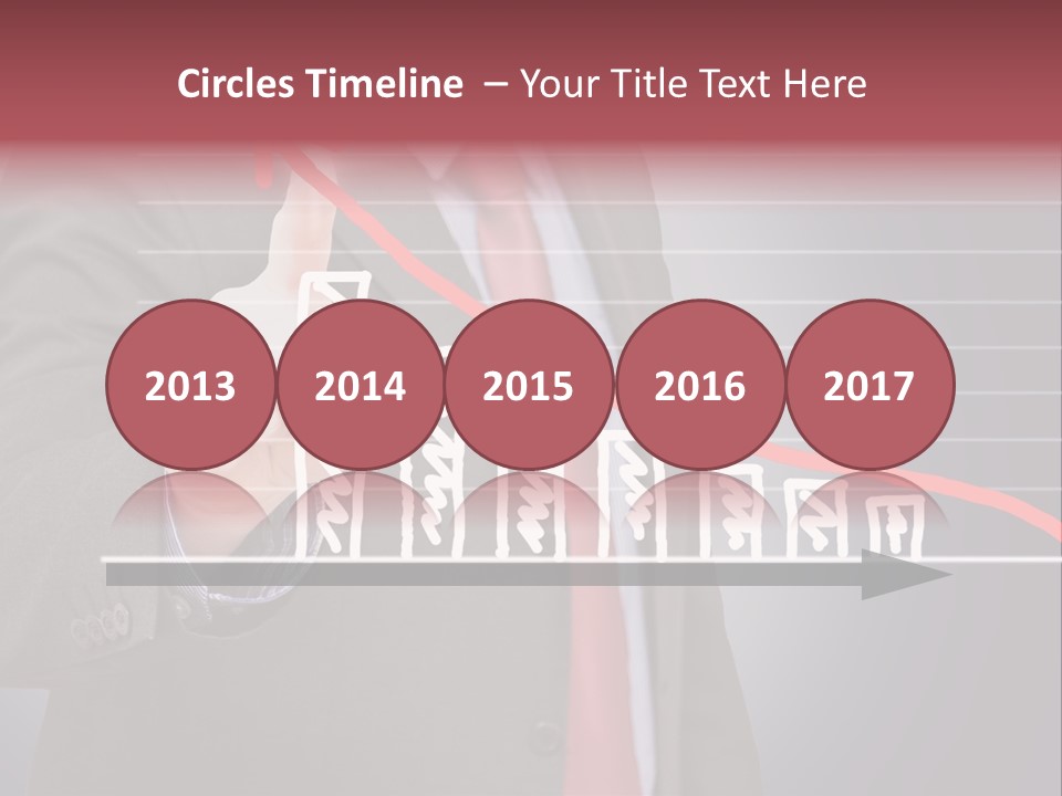 Businessman Touchscreen Successful PowerPoint Template