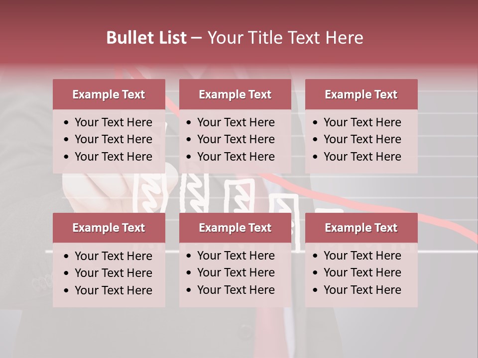 Businessman Touchscreen Successful PowerPoint Template