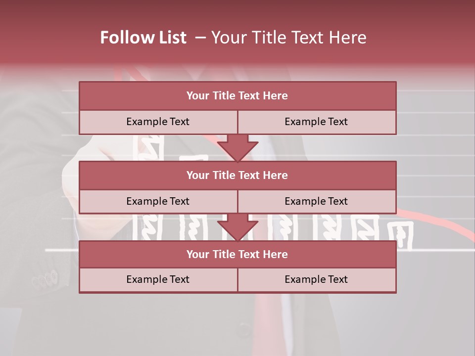 Businessman Touchscreen Successful PowerPoint Template