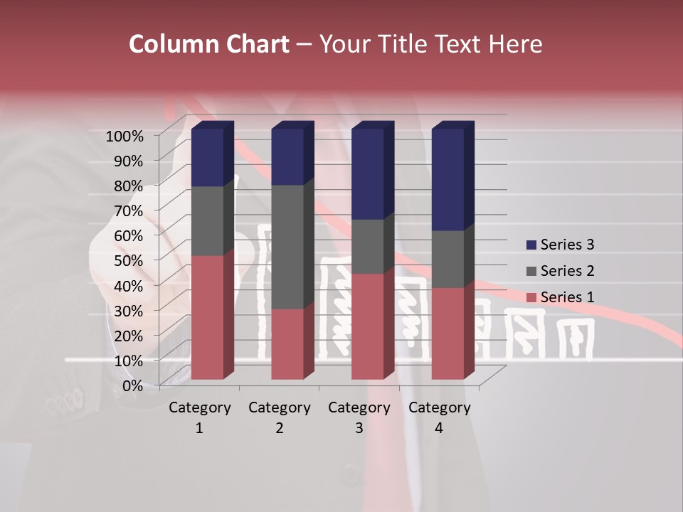 Businessman Touchscreen Successful PowerPoint Template