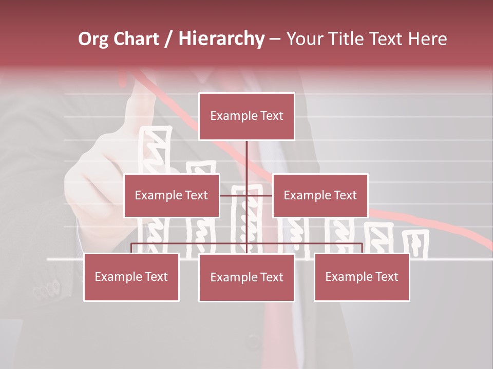 Businessman Touchscreen Successful PowerPoint Template