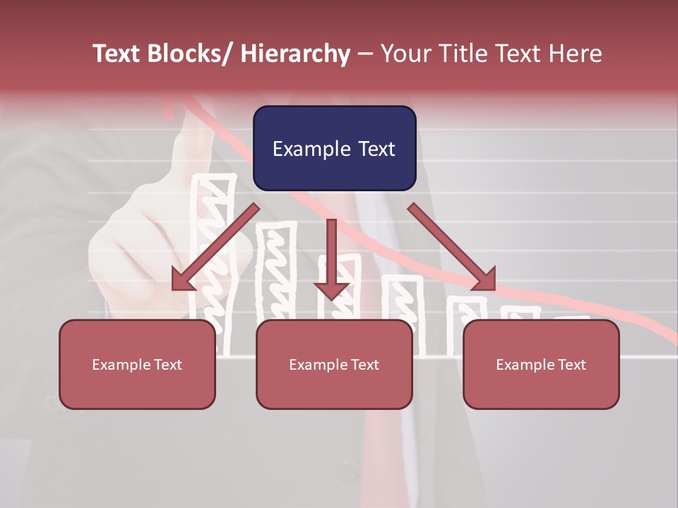 Businessman Touchscreen Successful PowerPoint Template