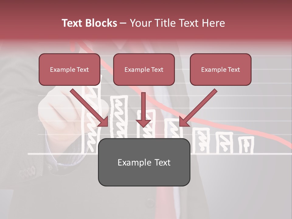 Businessman Touchscreen Successful PowerPoint Template
