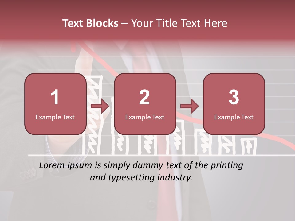 Businessman Touchscreen Successful PowerPoint Template
