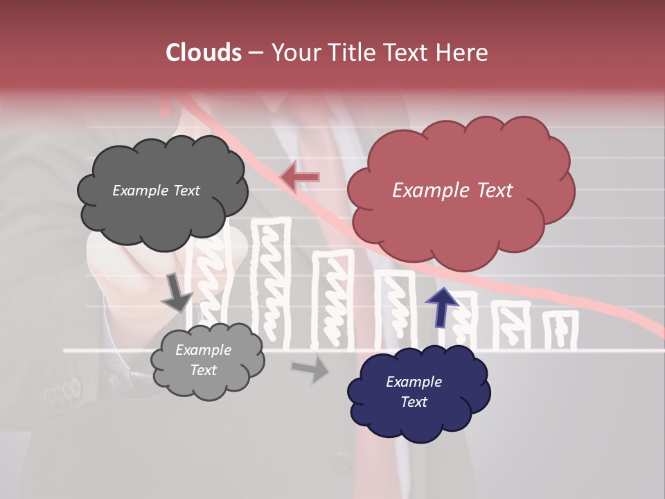 Businessman Touchscreen Successful PowerPoint Template