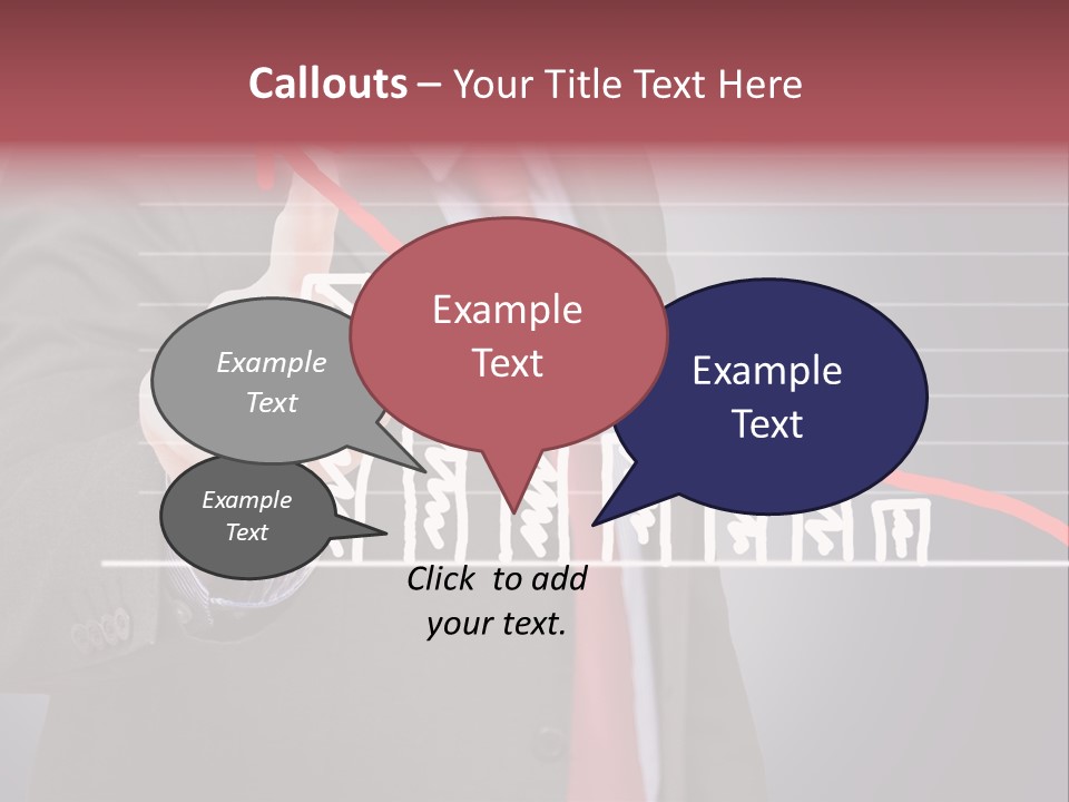Businessman Touchscreen Successful PowerPoint Template
