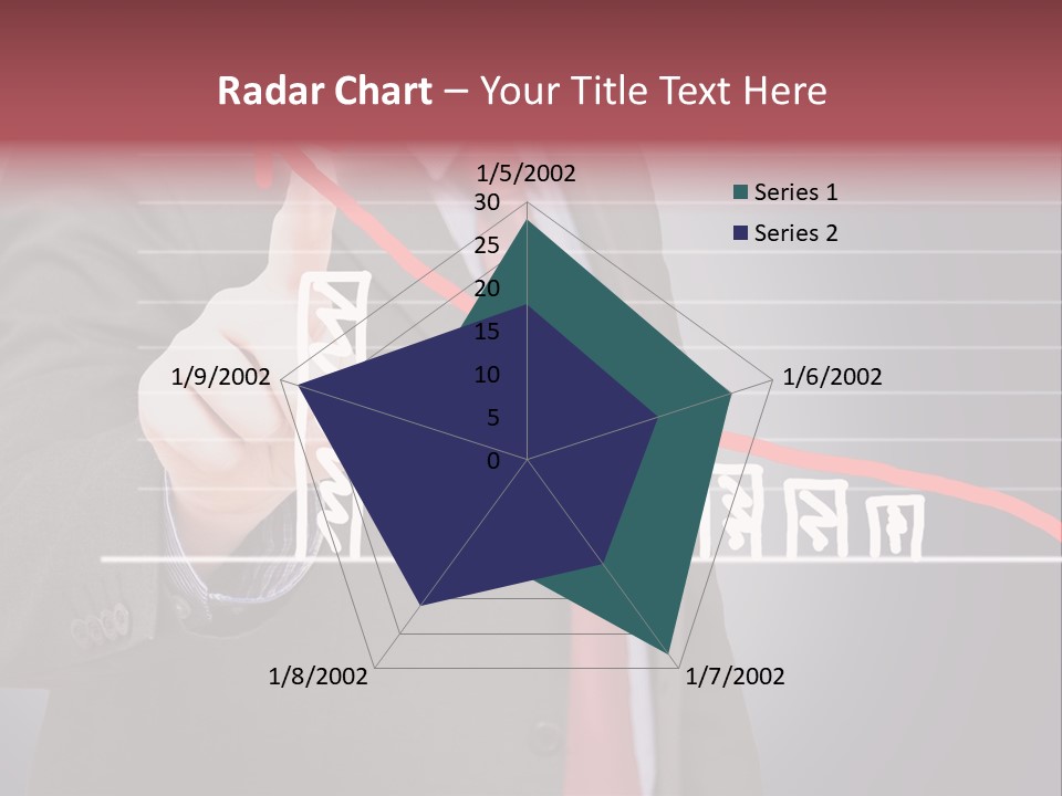 Businessman Touchscreen Successful PowerPoint Template