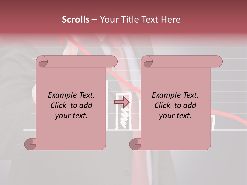 Businessman Touchscreen Successful PowerPoint Template