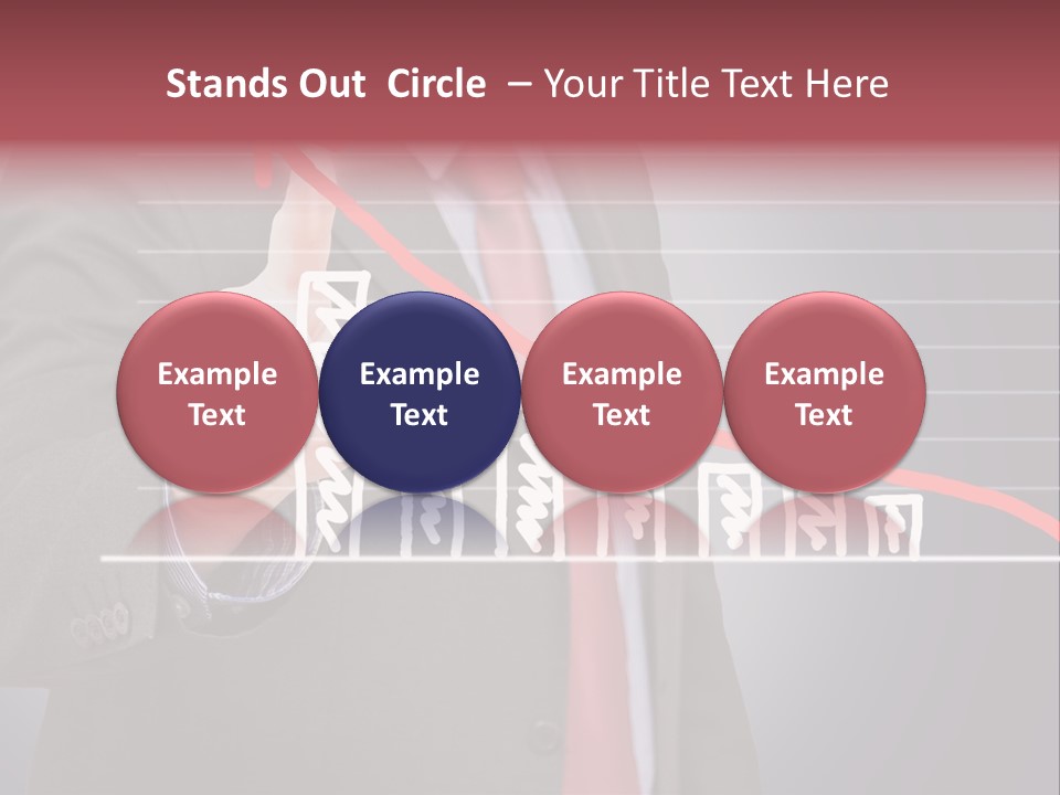 Businessman Touchscreen Successful PowerPoint Template