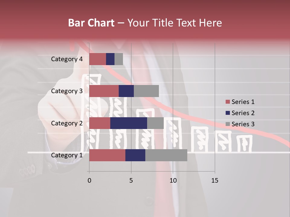 Businessman Touchscreen Successful PowerPoint Template