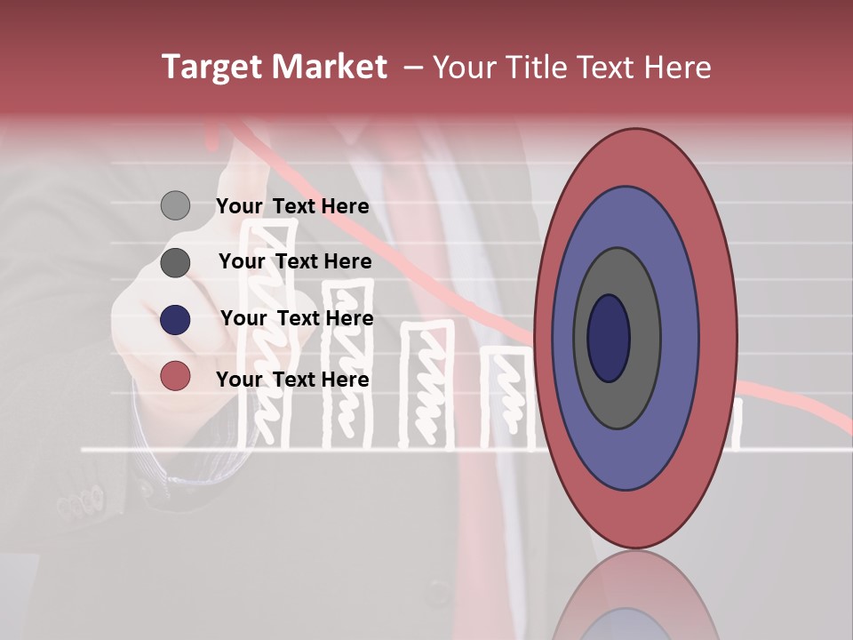 Businessman Touchscreen Successful PowerPoint Template