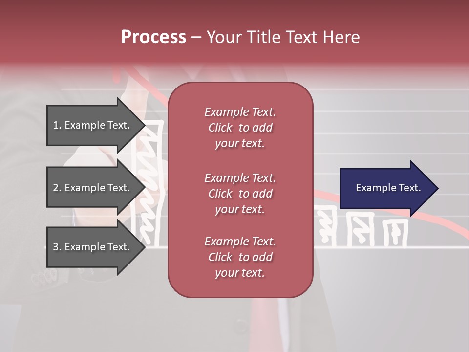 Businessman Touchscreen Successful PowerPoint Template
